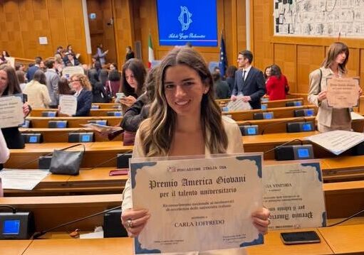 Giovani talenti universitari italiani: premiata a Montecitorio Carla Loffredo